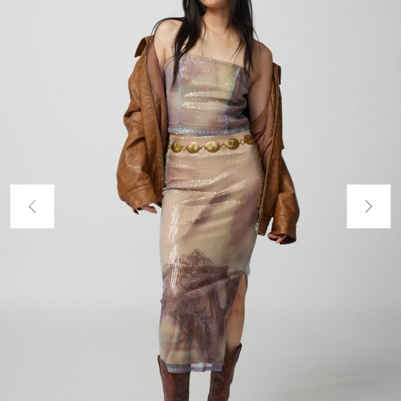 Urban outfitters sequin long skirt medium, new - Picture 2 of 6